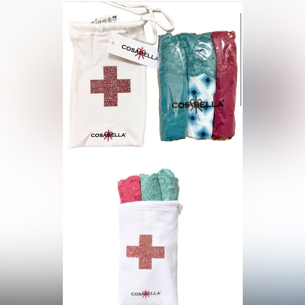 Cosabella Emergency Panty 3 Pack Womens Lingerie Bag - Size Plus 18-22
Brand new